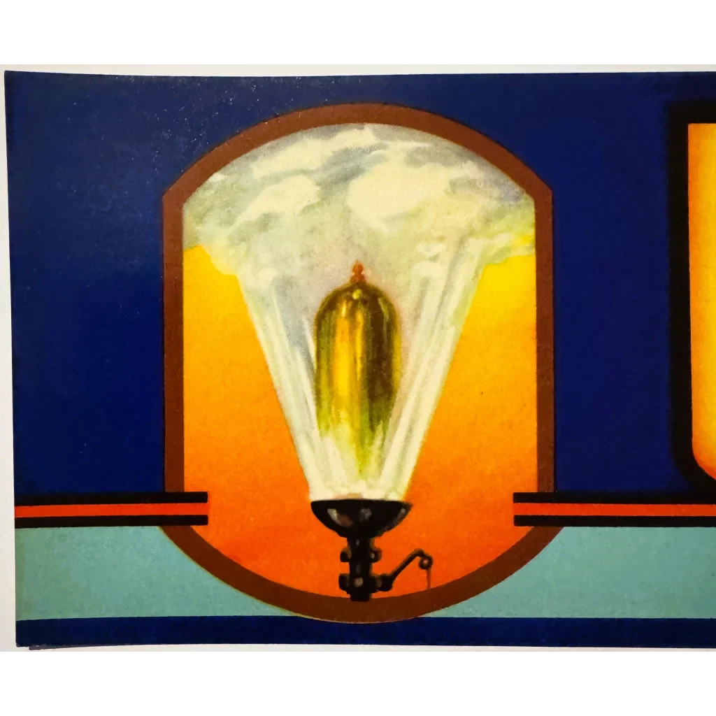 Rare 1940s Whistle Crate Label Wileman Bros Vintage Fruit Box Art