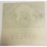 Rare 1940s Yakima Chief Native American Crate Label Art