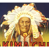Rare 1940s Yakima Chief Native American Crate Label Art
