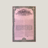 Rare 1945 Western Pacific Railroad Antique Vintage Bond Certificate