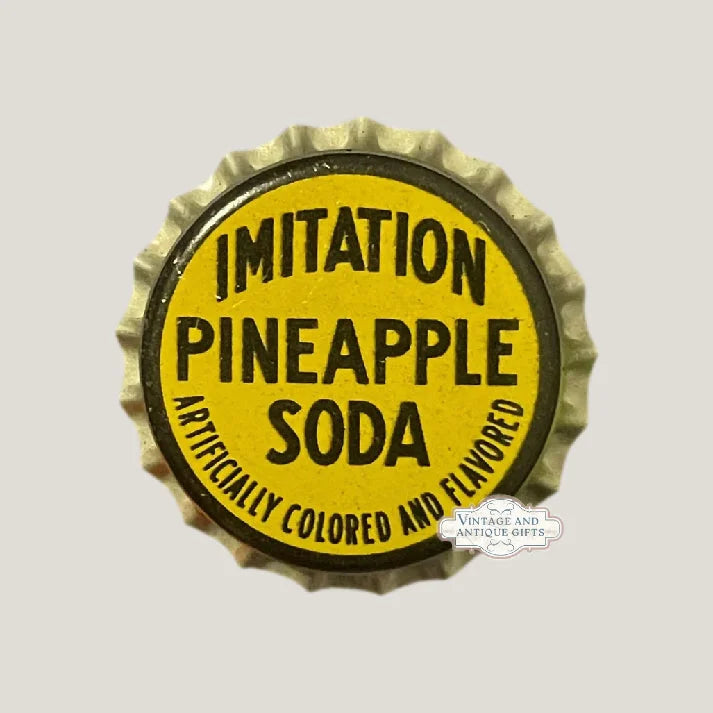 Rare 1950s Antique Vintage Pineapple Soda Bottle Cap Collectible