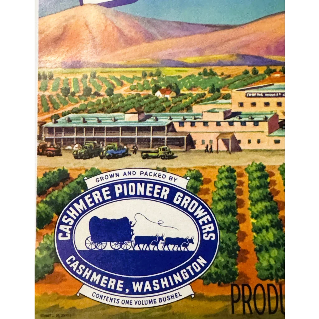 Rare 1950s Empire Builders Apple Crate Label from Washington