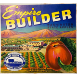 Rare 1950s Empire Builders Apple Crate Label from Washington
