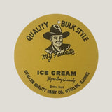Rare 1950s Hopalong Cassidy Ice Cream Sign Antique Gift from Illinois