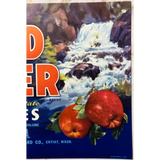 Rare 1950s Mad River Apple Label Showcases Washington's Bounty