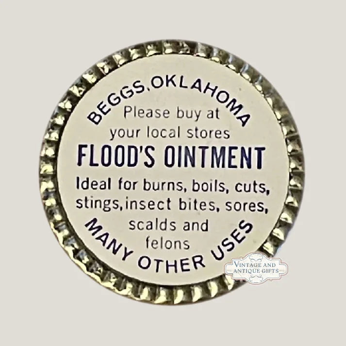 Rare 1950s Magic Floods Ointment Tin From Oklahoma