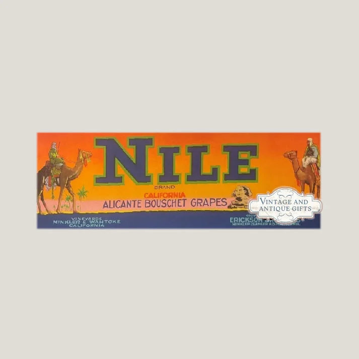 Rare 1950s Nile Crate Label Brings Egyptian Flair to Your Home