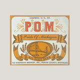 Rare 1950s Pride of Michigan Beer Label Antique Vintage Collectible