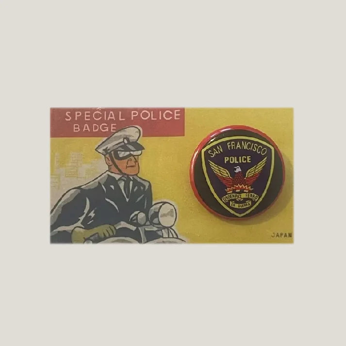Rare 1950s San Francisco Special Police Badge Tin Litho Collectible