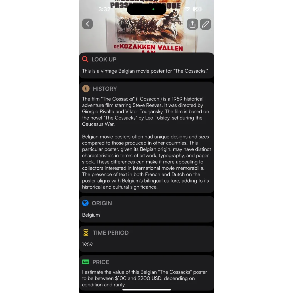 Rare 1959 Les Cosaques Passent Belgium Movie Poster Ignites Nostalgia