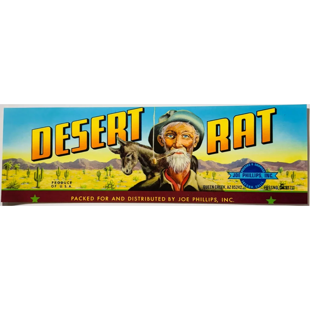 Rare 1960s Desert Rat Crate Label Unearthed from Queen Creek