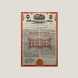 Rare 1963 St. Louis San Francisco Railway Gold Bond Certificate