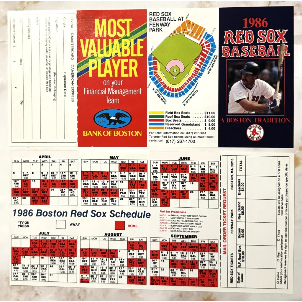 Rare 1986 Red Sox Memorabilia Bonanza for Baseball Fanatics
