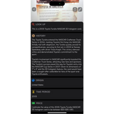 Rare 2005 NASCAR Winston Craftsman Toyota Tundra Hologram Card