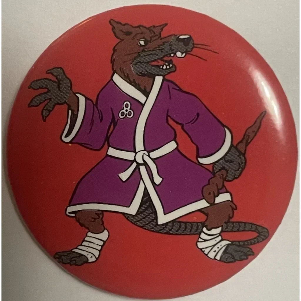 Rare 90s Vintage Teenage Mutant Ninja Turtles Splinter Movie Pin
