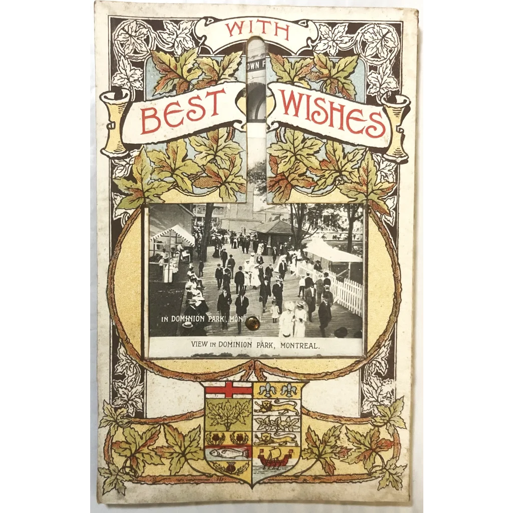 Rare Dominion Park Fan Postcard Unveils Early 1900s Charm