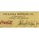 Rare Antique Coca Cola Checks from 1920s Asheville NC