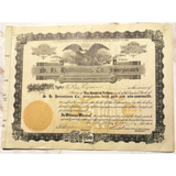 Rare Antique Heironimus Stock Certificate from Downtown Roanoke
