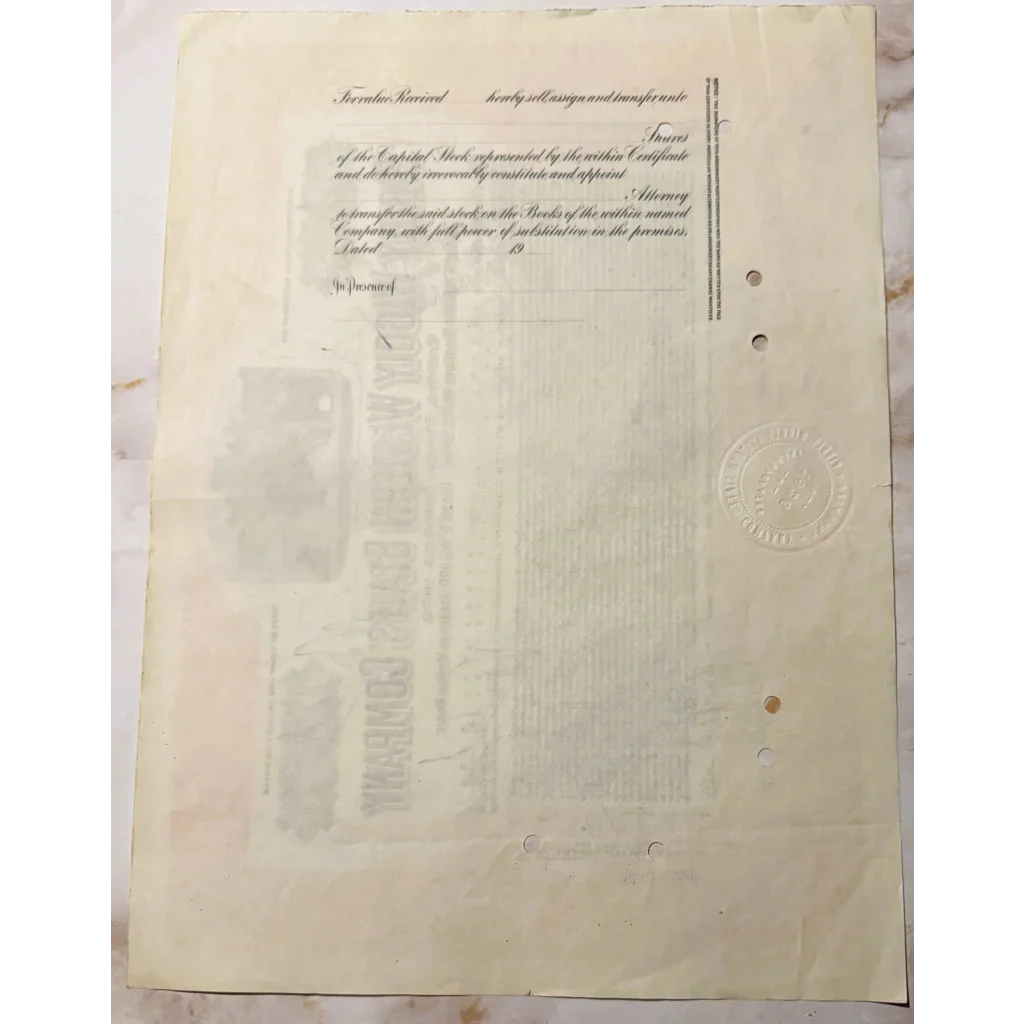 Rare Antique Piggly Wiggly Stock Certificate From 1916 Memphis