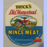 Rare Antique Homestead Mince Meat Label Unveils 1920s Farm Charm
