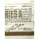 Rare Antique Vintage 1940s Erie Railroad Stock Certificate Brown