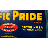 Rare Antique Vintage 1940s Pacific Pride Crate Label from San Francisco