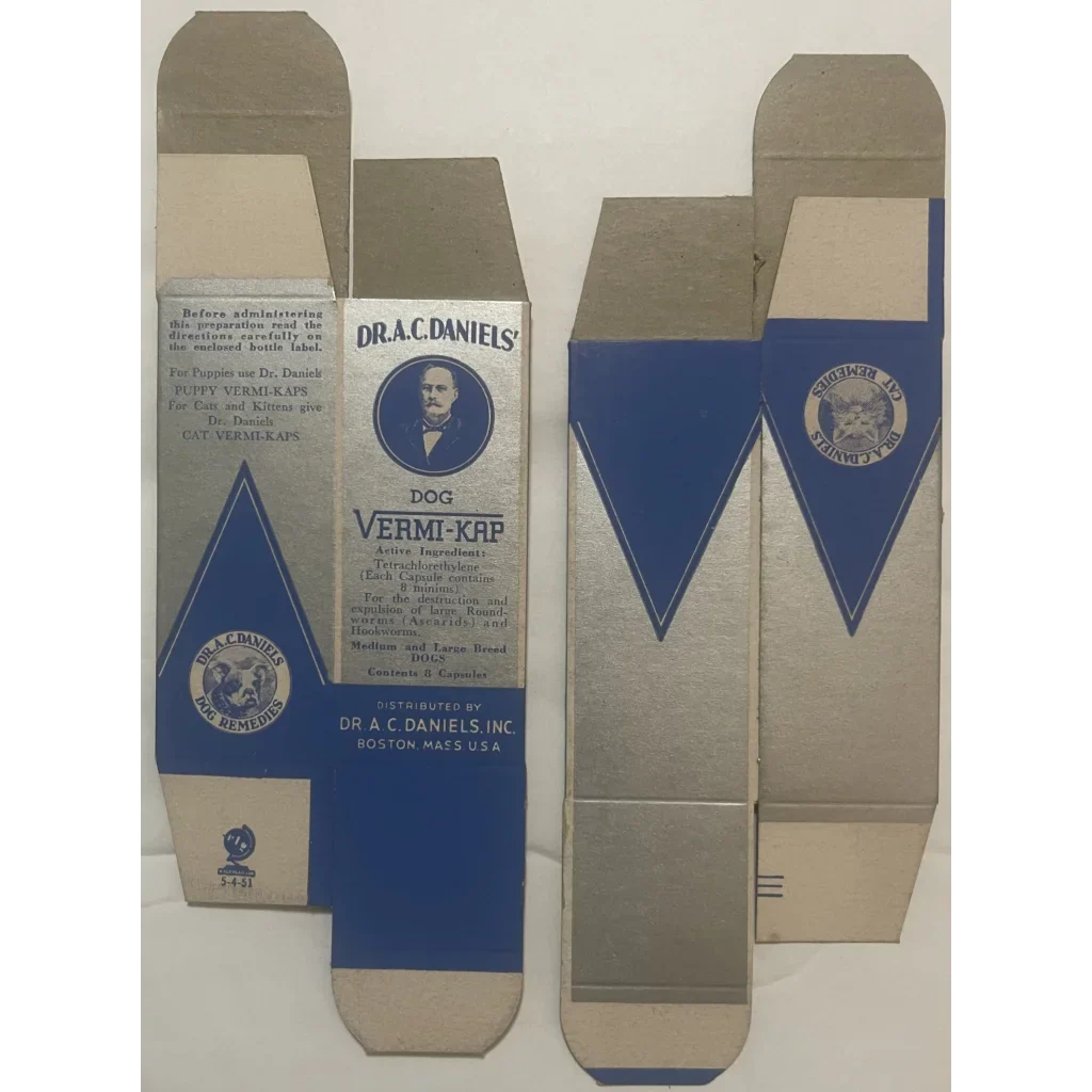 1950s Dr Daniels Dog Medicine Box Vintage Treasure Boston, MA