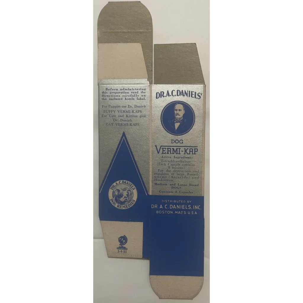 1950s Dr Daniels Dog Medicine Box Vintage Treasure Boston, MA