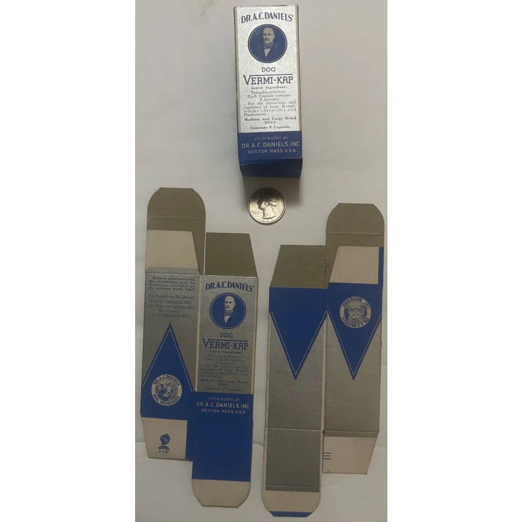 1950s Dr Daniels Dog Medicine Box Vintage Treasure Boston, MA