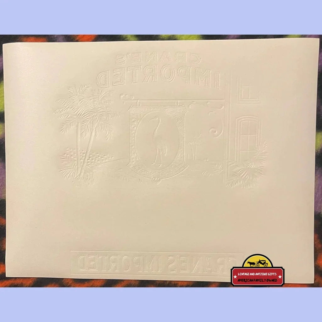 Rare Antique Vintage Crane's Cigar Label from Indianapolis