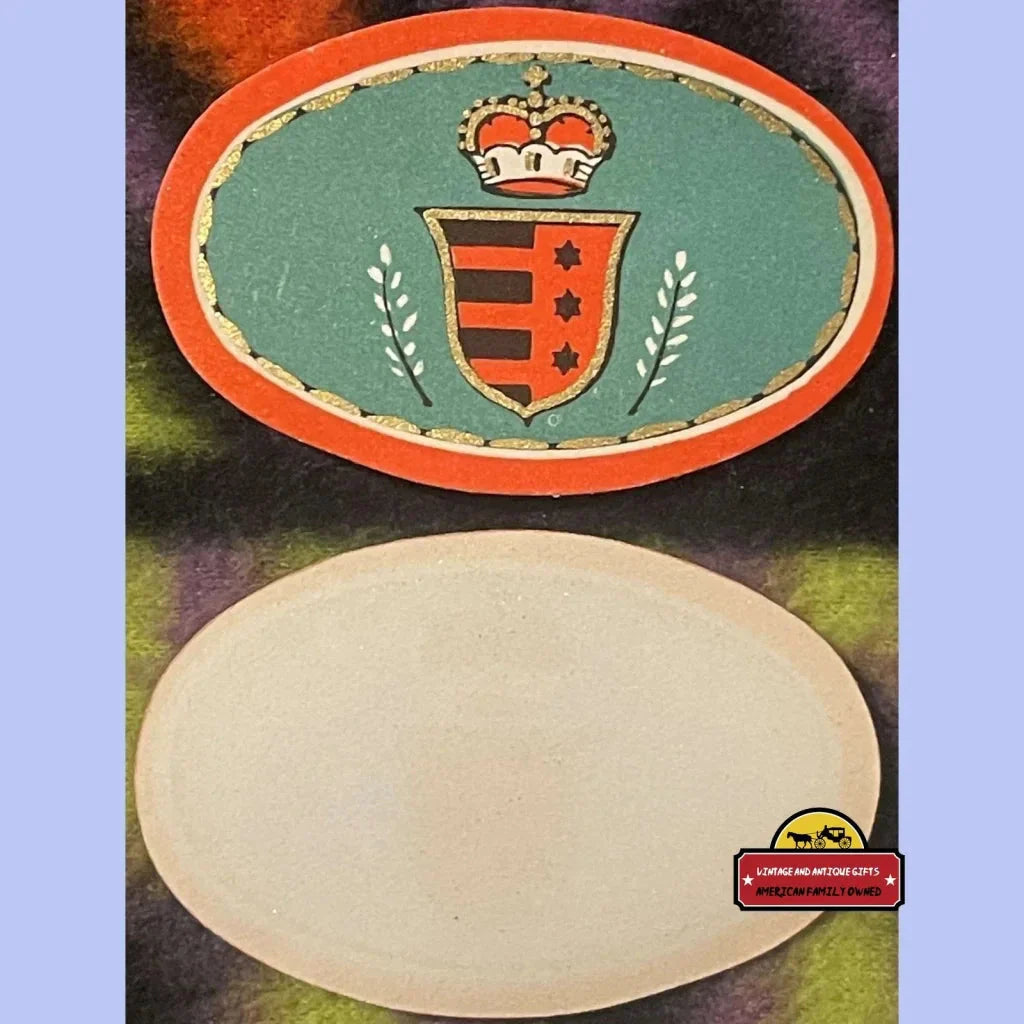 Rare Antique Vintage Royal Crown Cherry French Wine Label