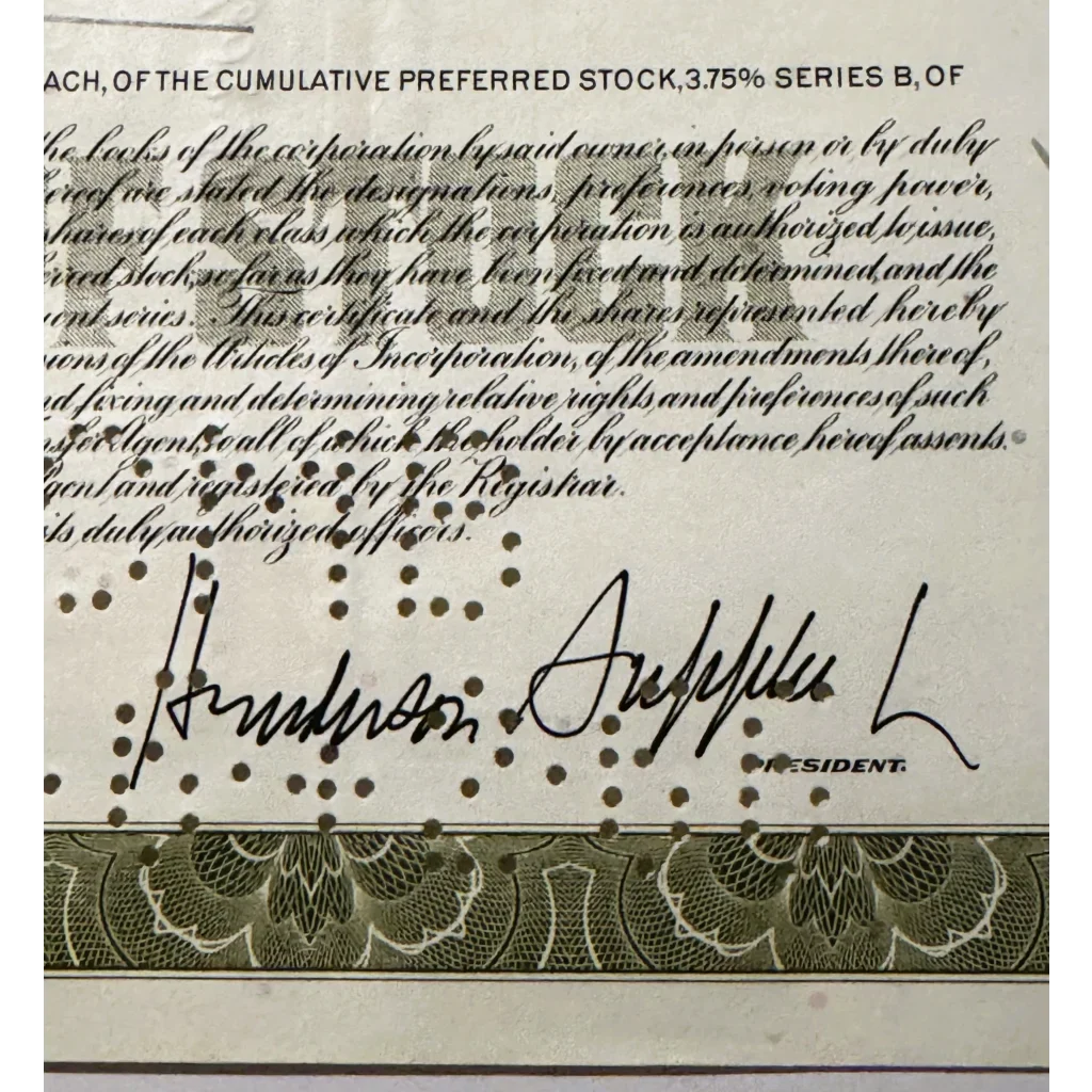 Rare Atlantic Refining Company Stock Certificate from the 1950s