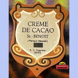 Rare Authentic Antique French St. Benoit Crème de Cacao Label