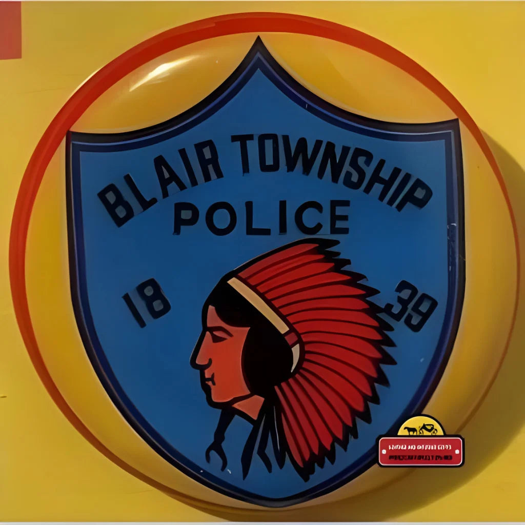 Rare Blair Township Vintage Tin Litho Special Police Badge