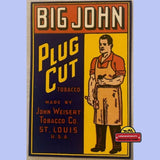 Rare Antique Big John Plug Cut Tobacco Label and Tag Set