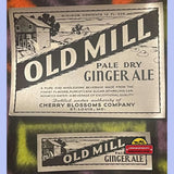 Rare 1930s Old Mill Ginger Ale Labels Antique Vintage Collectible