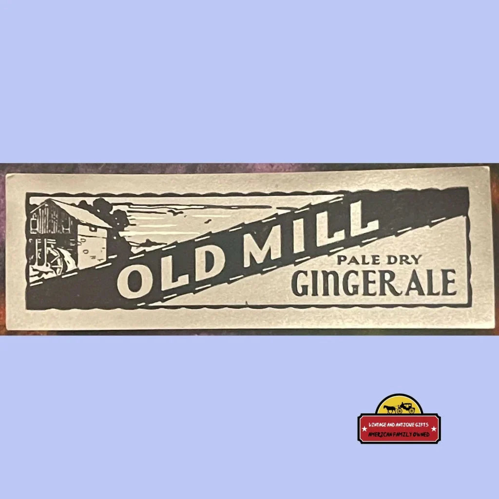 Rare 1930s Old Mill Ginger Ale Labels Antique Vintage Collectible