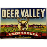 Rare Deer Valley Citrus Farm Label from Arrowhead Ranch Arizona