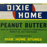 Rare Dixie Home Peanut Butter Label from the 1930s Discovered