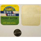 Rare Dixie Home Peanut Butter Label from the 1930s Discovered