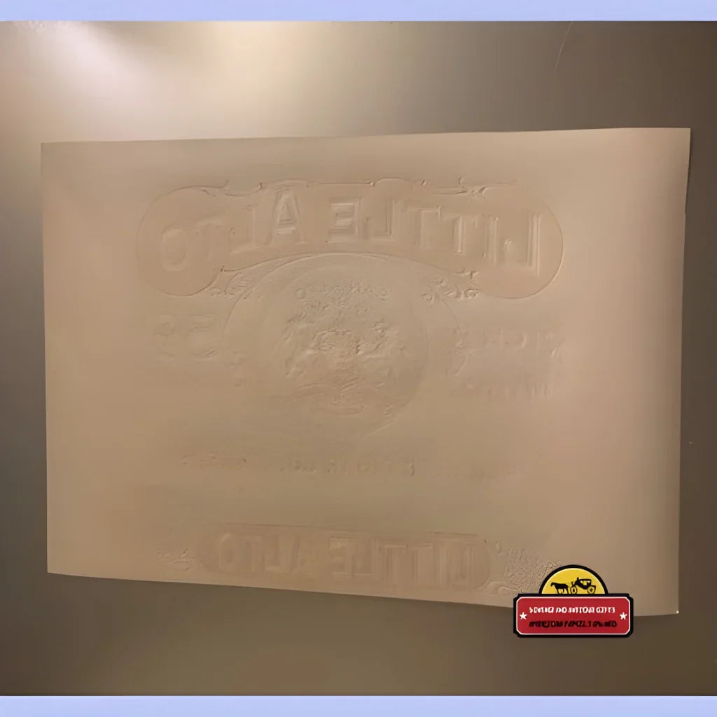 Rare Embossed Little Alto Antique Vintage Cigar Label