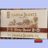 Rare Embossed Manila Blunts Antique Vintage Cigar Label