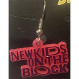 Rare NKOTB Boston Tour Block Earrings from 1991