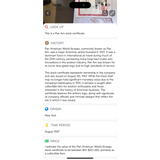 Rare Pan Am Airways Stock Certificate from Golden Age of Flight