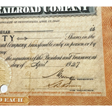 Rare Pennsylvania Railroad Stock Certificate from Early 1900s