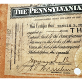 Rare Pennsylvania Railroad Stock Certificate from Early 1900s
