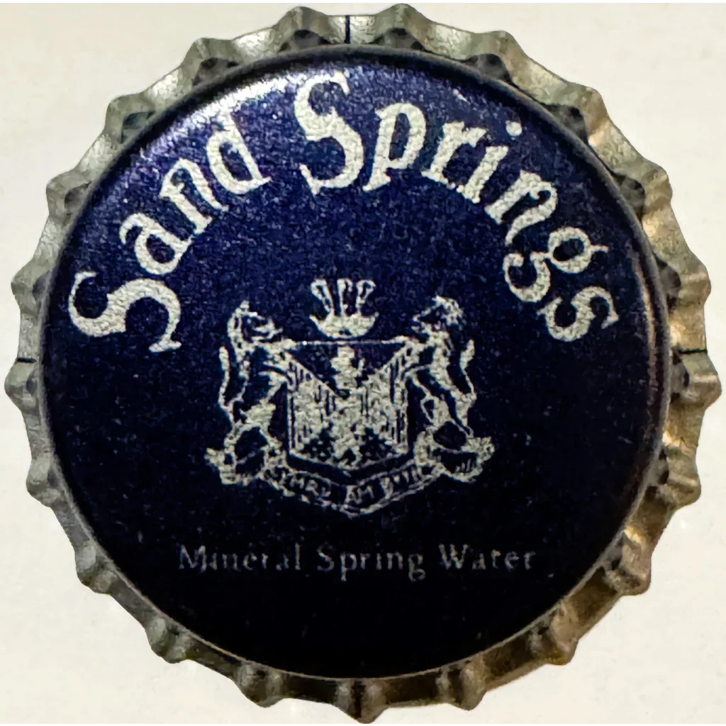 Rare Sand Springs Mineral Water Cap Treasure from the 1980s