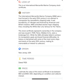 Rare Titanic International Mercantile Stock Certificate from 1910s - 1920s