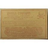 Rare Vintage 1920s Denatured Alcohol Label from Lents Pharmacy