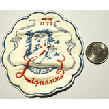 Rare Vintage 1950s Herman Jansen Coaster Featuring Elegant Lady